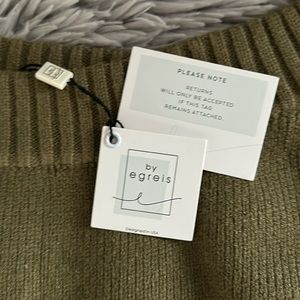 Olive green sweater.